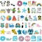 Wrapables Waterproof Vinyl Stickers for Water Bottles, Laptop, Phones, Skateboards, Decals for Teens, 100pcs
